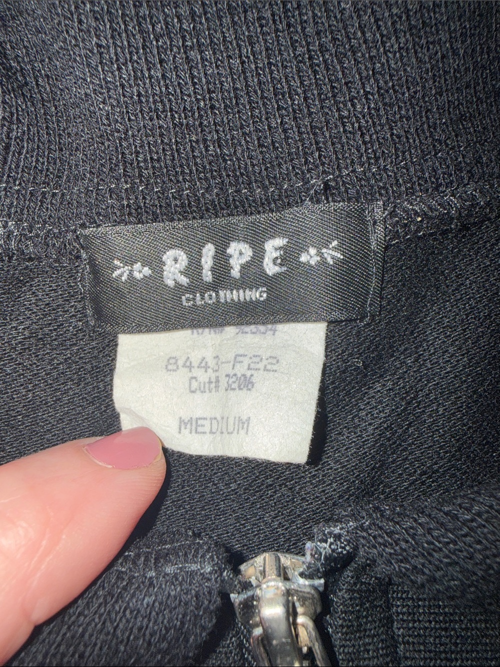 Ripe Vintage Black Crop Top with Pink and White Stripes - Medium. G - Picture 2 of 6